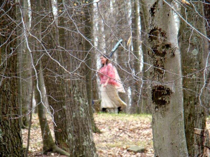 Through the trees