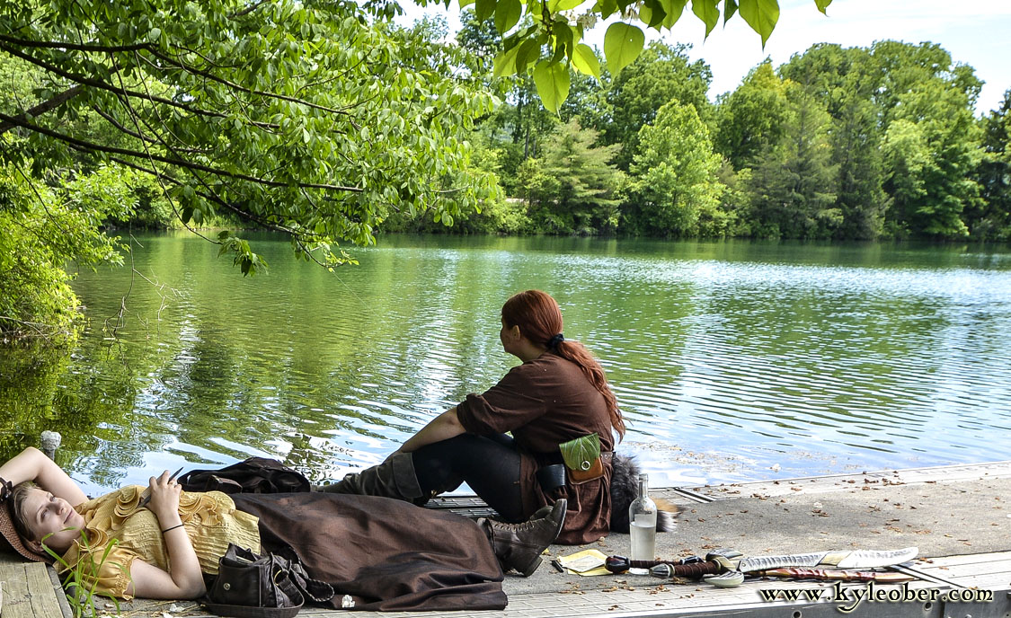 Sitting by the lake