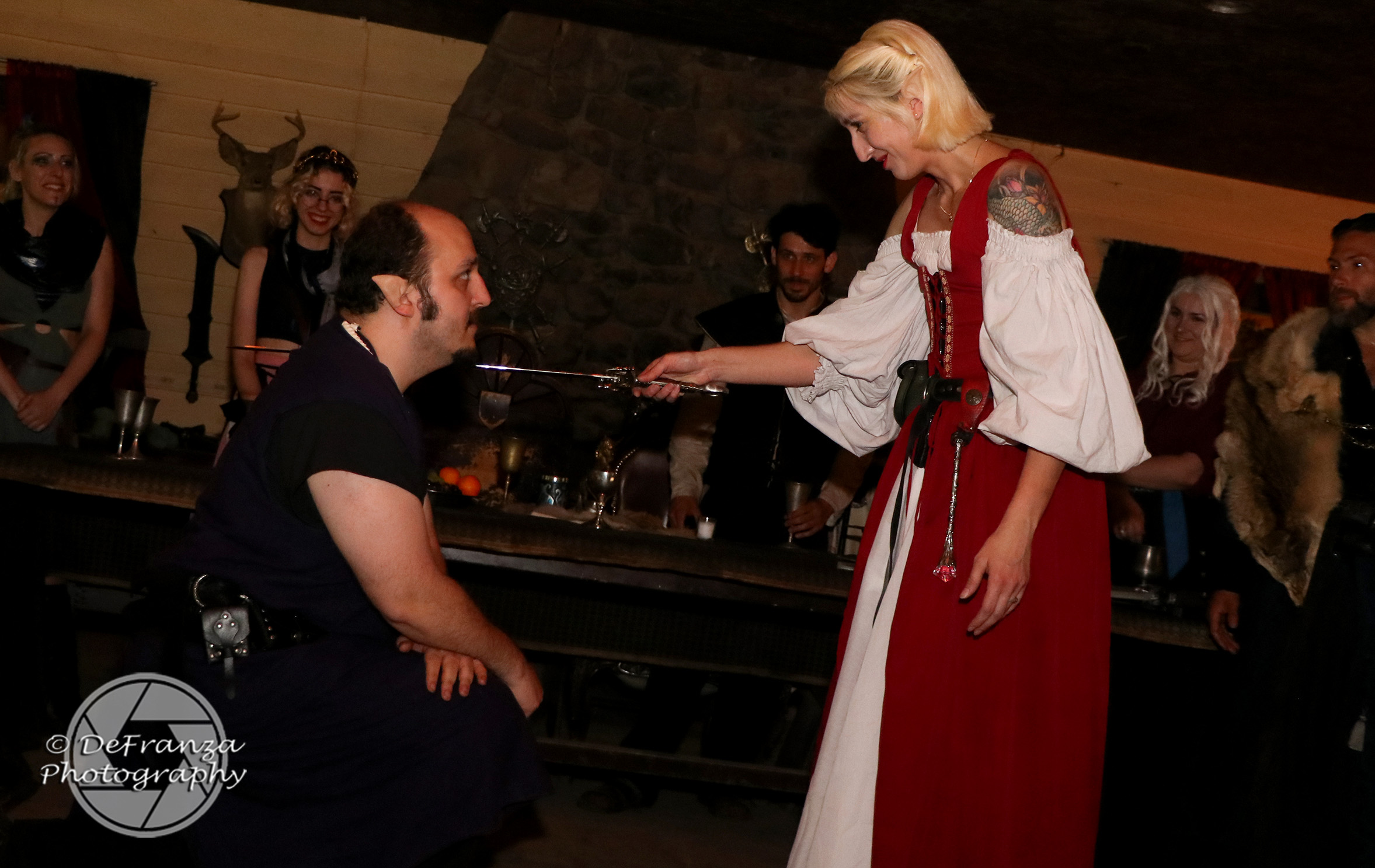 Knighting Orophin to Alisandria