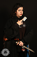 Marika holding 'The High Priestess' Tarot